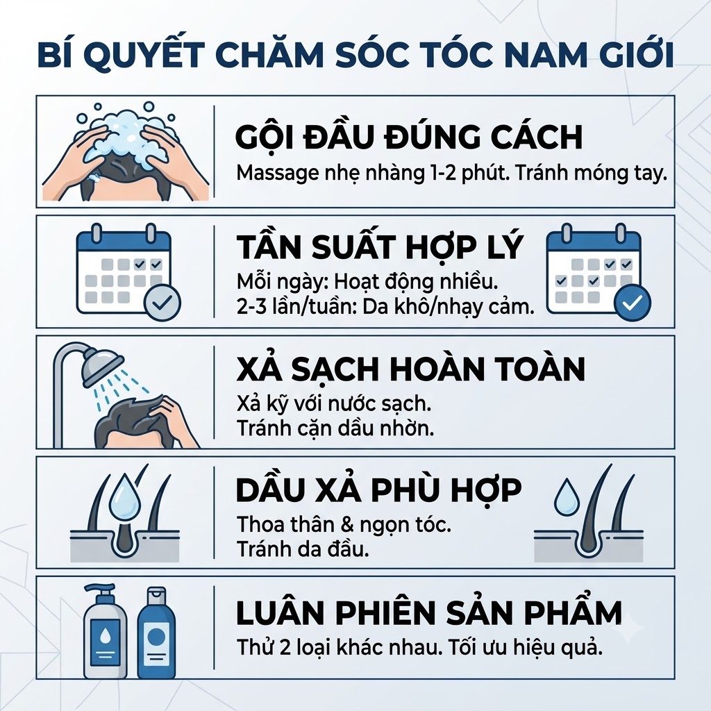 Cách gội đầu đúng cách