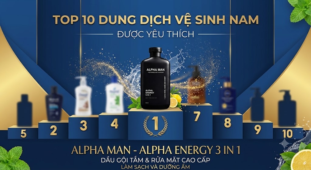 Top 10 dung dịch vệ sinh nam tốt