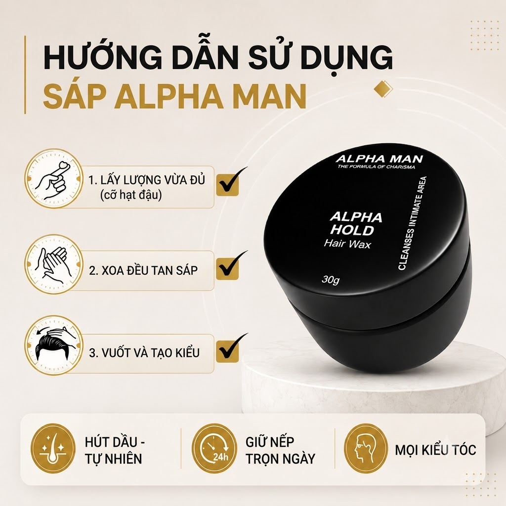 Hướng dẫn sử dụng sáp vuốt tóc nam cứng đúng cách