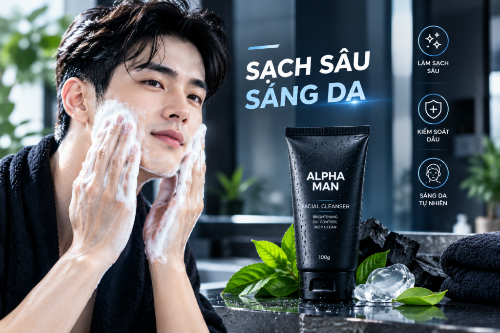 Sử dụng sữa rửa mặt cho nam trắng da đúng chuẩn cho nam giới