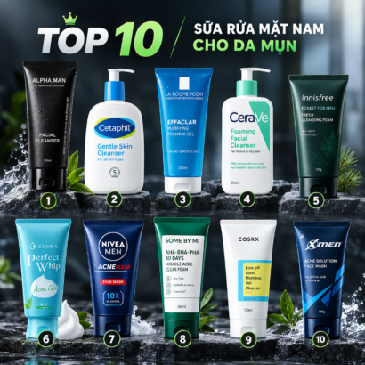 Innisfree sữa rửa mặt nam cho da dầu mụn
