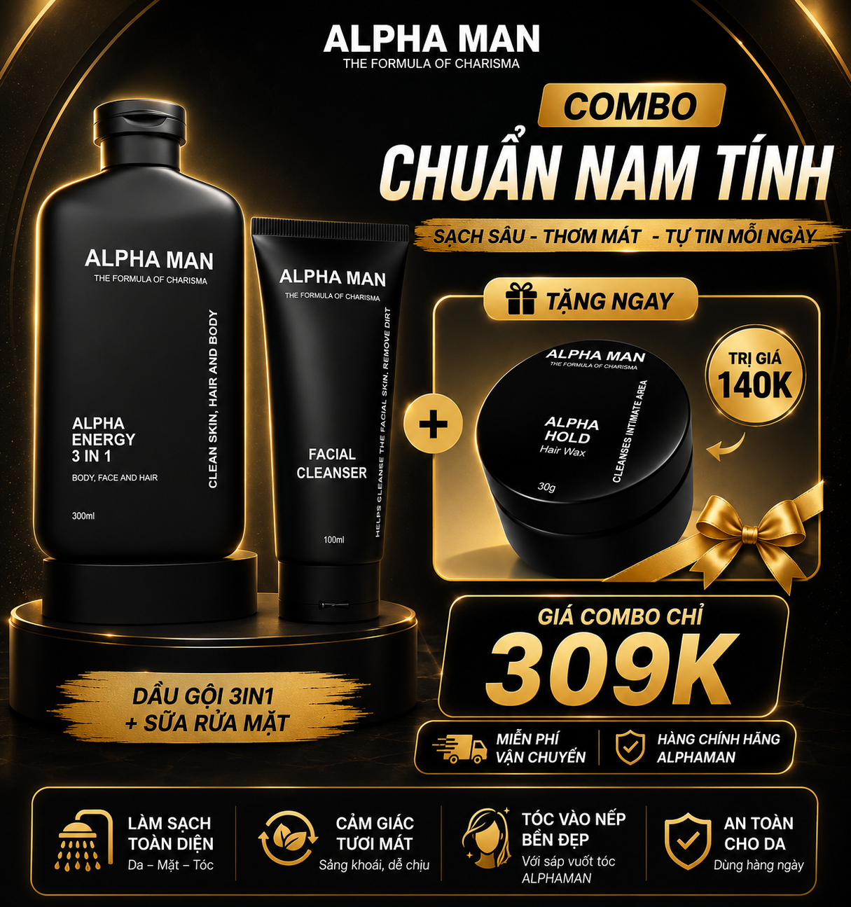 Combo Nam Tính Alphaman